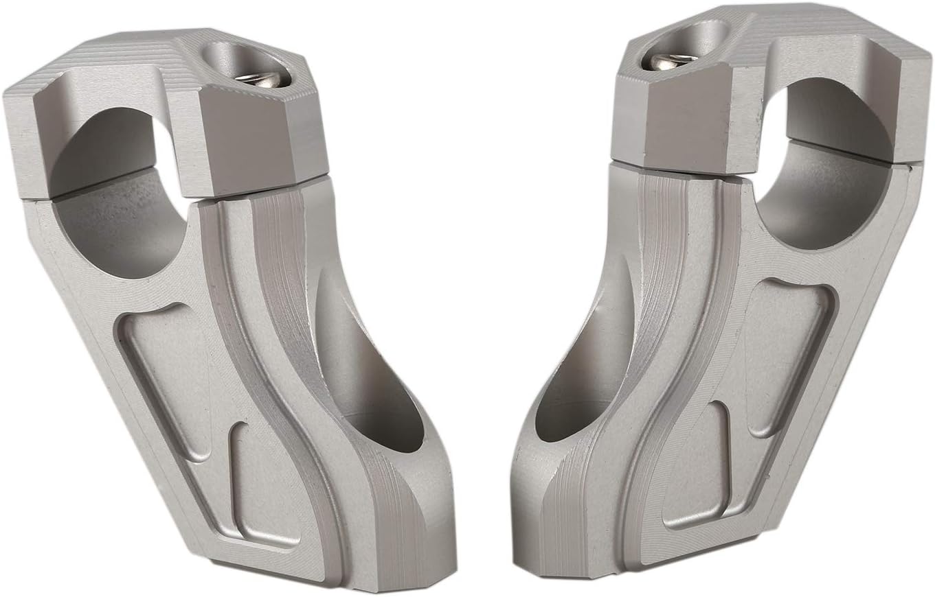 Casinlog Handle Bar Clamp Raised Extend Handlebar Mount Riser for R Nine T R9T 2014-2018(Silver)