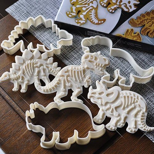 display08 6 Pcs Cake Decoration Dinosaur Cookies Cutter Biscuit Moulds Set Baking Tools Molds for DIY Baking Cake Craft Pastry Bakeware Decoration