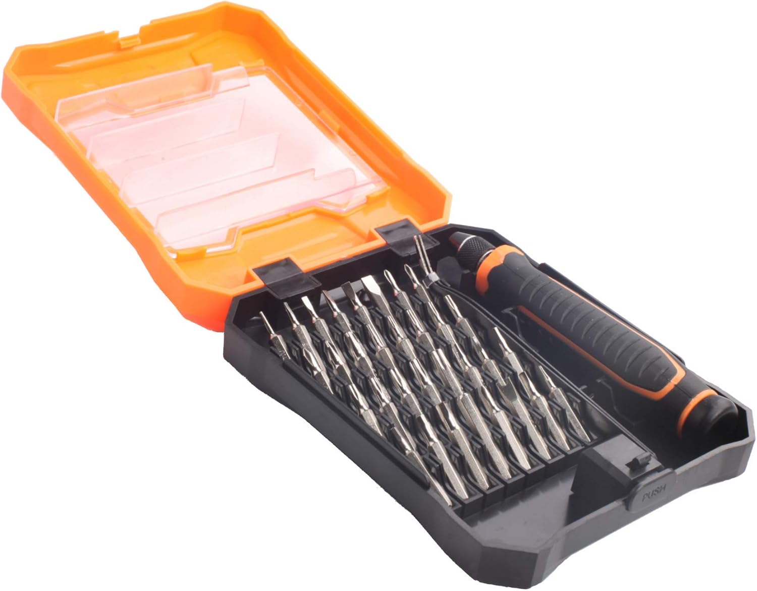 Precision Screwdriver Set. Small Screw Driver Tool Set. Mini Magnetic Driverset with Torx, Phillips, Star, Flathead, Hex, Pozi drive selection. Cr-V - - 