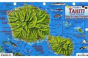 Tahiti Map & Guide to the Polynesian Reef Franko Maps Laminated Fish Card