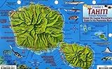 Tahiti Map & Guide to the Polynesian Reef Franko Maps Laminated Fish Card by 