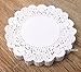 Omin White Round Paper Doilies Lace Design 5.5 Inch with Aluminium Foil Zip Lock Bag Pack of 250