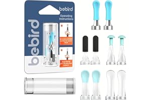 BEBIRD Official R1 Original Accessory - 10 PCS Replacement Tip for Wet/Dry Wax Cleaning - Ear Spoons Accessories Set Compatible with BEBIRD R1/M9/R3/X3/W3/D3Pro/T15/C3 (New Spiral Structure!)