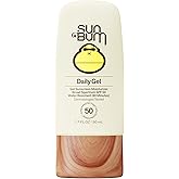 Sun Bum Daily SPF 50 Clear Gel Face Sunscreen - Broad Spectrum Moisturizing Facial Sunscreen with Vitamin E - Vegan and Hawaii 104 Act Compliant (Without Octinoxate & Oxybenzone) - Travel Size 1.7 oz