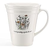 HOME SMILE Christian Gifts Novelty Coffee Mug for Women Men Office Work,Christmas Birthday Gifts for Friends with Bible Verse: Sweet Friendship Refresh the Soul,Ceramic 14 oz