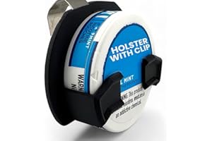 DELTA LOOM Holster Clip Compatible with ZYN/NZE/Alpha Tins, Belt or Car Sun Visor Accessory - Fun, Functional & Discreet Pouch Holder for On-The-Go Use