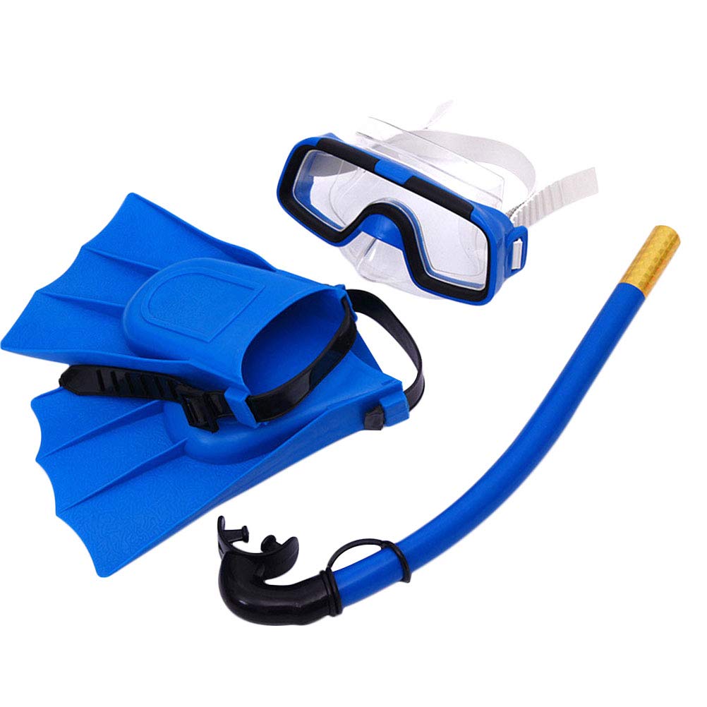 LIOOBO Children Snorkeling Set Diving Glasses Snorkel Breathing Tube Silicone Swimming Flippers Underwater Diving Mask Snorkel Set Kids 6-14 Snorkel Set Kids Flippers Snorkel Mask Flipper