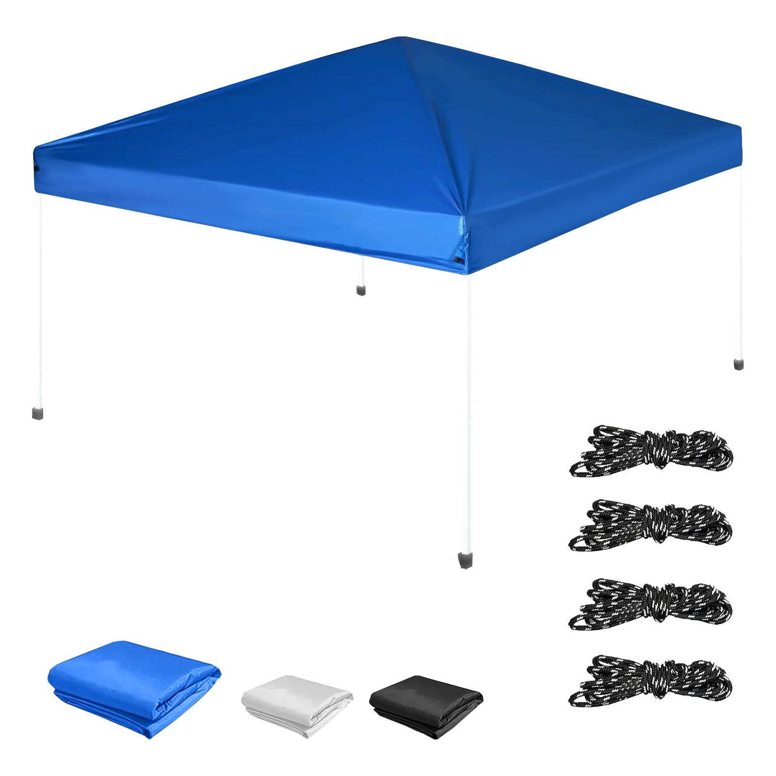 Photo 1 of 10×10 Canopy Replacement Top Cover, Pop Up Canopy Replacement Tent Cover, Waterproof Canopy Top for Straight Leg Frame, for Outdoor Garden Patio Camping Sun Shade(Top Only) (Blue)