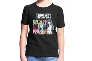 Zelbuck Girls T Shirts, Trendy Cotton Taylors Shirt Graphic Crop Tops Music Fans Gifts for Kids 4-14 Years