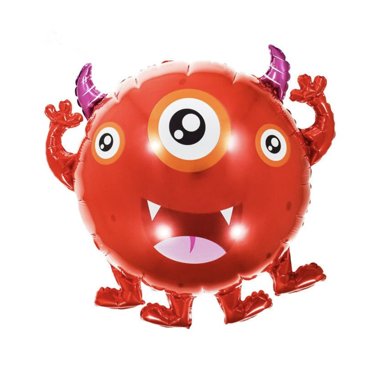 Red Three Eyed Monster Foil Balloon, 65cm (2 pack) — image 1
