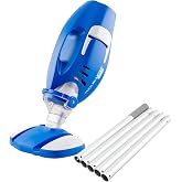 POOL BLASTER Max G2 Pool Vacuum for Above Ground Pool, Inground w/Pool Pole | Cordless, Up to 60Min Runtime, Enhanced Powerful Suction, w/ Pool Pole, for Leaves, Sand, Silt, Handheld, Manual Pool Cleaner