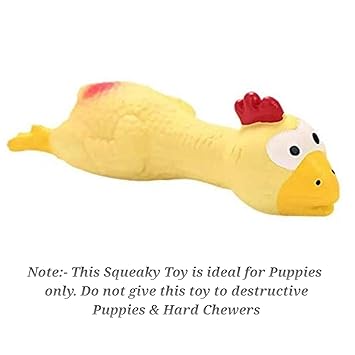 Petlicious & More Latex Material Animal Figure Puppy Squeaky Chicken Small Dog Toy