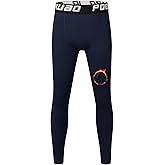 Poekuao Boys Thermal Compression Pants Youth Fleece Lined Sports Base Layer Leggings Kids Athletic Tights Cold Weather Gear