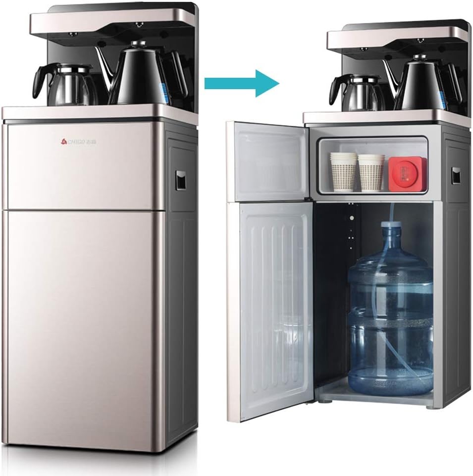 Fontaine à Eau Sur Pied - Distributeur Eau Chaude/Froide - Connexion Directe Au Réseau - Pour Bureau & Maison