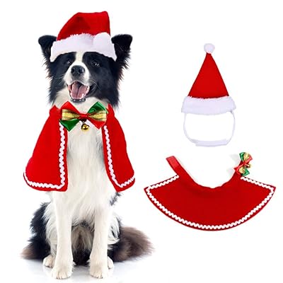 Pet Christmas Costume Set Coat, Santa Hat Botswana Ubuy