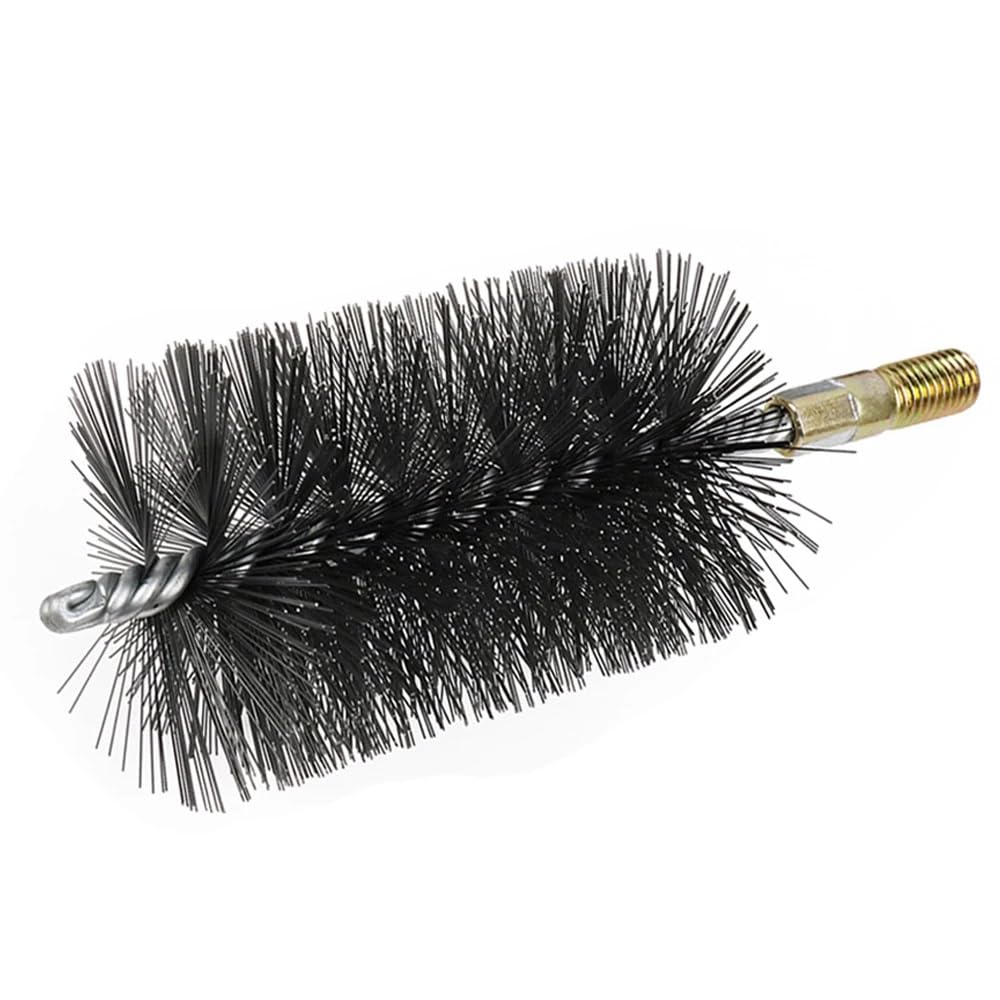 MiJunHD Steel Wire Tube Cleaning Brush, 65mm Round Chimney Cleaning Brush, M12 Thread Interface for Plumbing and Mechanical (1Piece)
