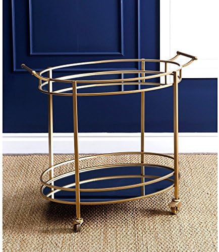Abbyson Prantley Oval Round Bar Cart