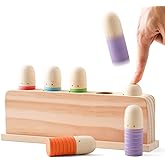 Pop Up Toy Multicolor Puppets | Wooden Color Sorting Toys | STEM Montessori Color Matching Toys | Preschool Learning Educational Toys Gifts for Kids Boys Girls Ages for 1 2 3 Years (Classic Colours)