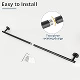 SAYAYO Towel Rail Wall Mounted Black SUS304 32 Inch 80cm Bath Towel Bar view 3