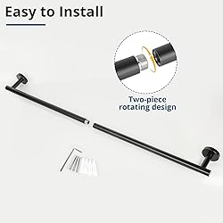 SAYAYO Black Towel Bar for Bathroom, Towel Rack