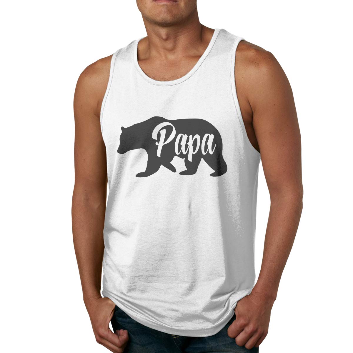 Huiliyuanshiye Custom Funny Papa Bear Training Sleeveless Tank Top For Man Shirts
