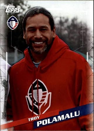 Amazon Com 2019 Topps Alliance Of American Aaf 56 Troy Polamalu