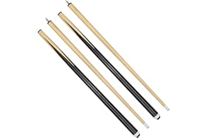 VANLAN Wooden Billiard House Cue Sticks Shorty Cues Pool Cues for Kids Hardwood Billiard Cue Sticks 13mm Glue-on Tips,Set of 