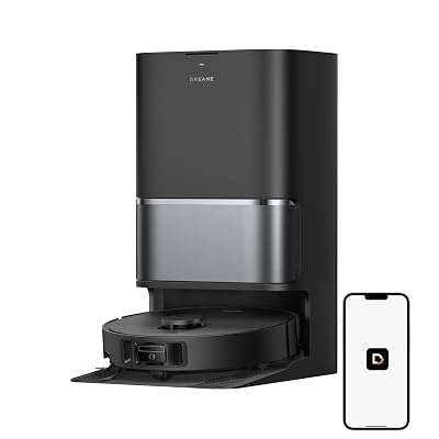 DREAME L40 Ultra Gen 2 Robot Vacuum and Mop with 25,000Pa Suction, Extendable Side Brush and Mop, All-in-One Self-Emptying & Cleaning Dock, Voice & App Control, Black