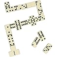 Crazy Games Dominoes Set | Double 6 Jumbo Dot with Reusable Case - Board Game for Familiy Entertainment, Adults and Kids Aged 8+