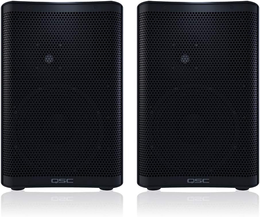 2x QSC CP8 Active Speaker 8" PA System 1000W DJ Disco Sound System inc covers