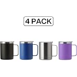 Oneb 12oz 4pack Tumbler Stainless Steel Coffee Mug With Handle | Desertcart  Fiji