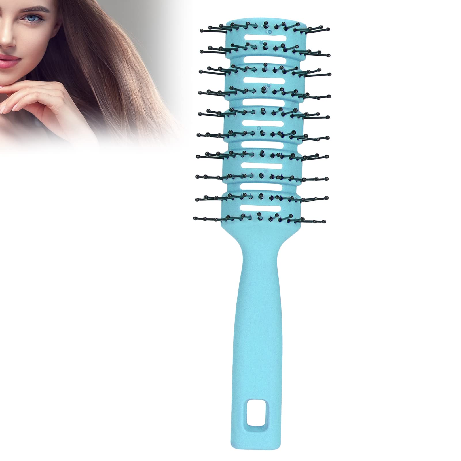 Antistatic Hairbrush, Vent Massage Brush, Styling and Blow Dryer Non-slip Ventilated Hair Brushes for Men and Women, Detangling Brush For Daily Styling (blue)
