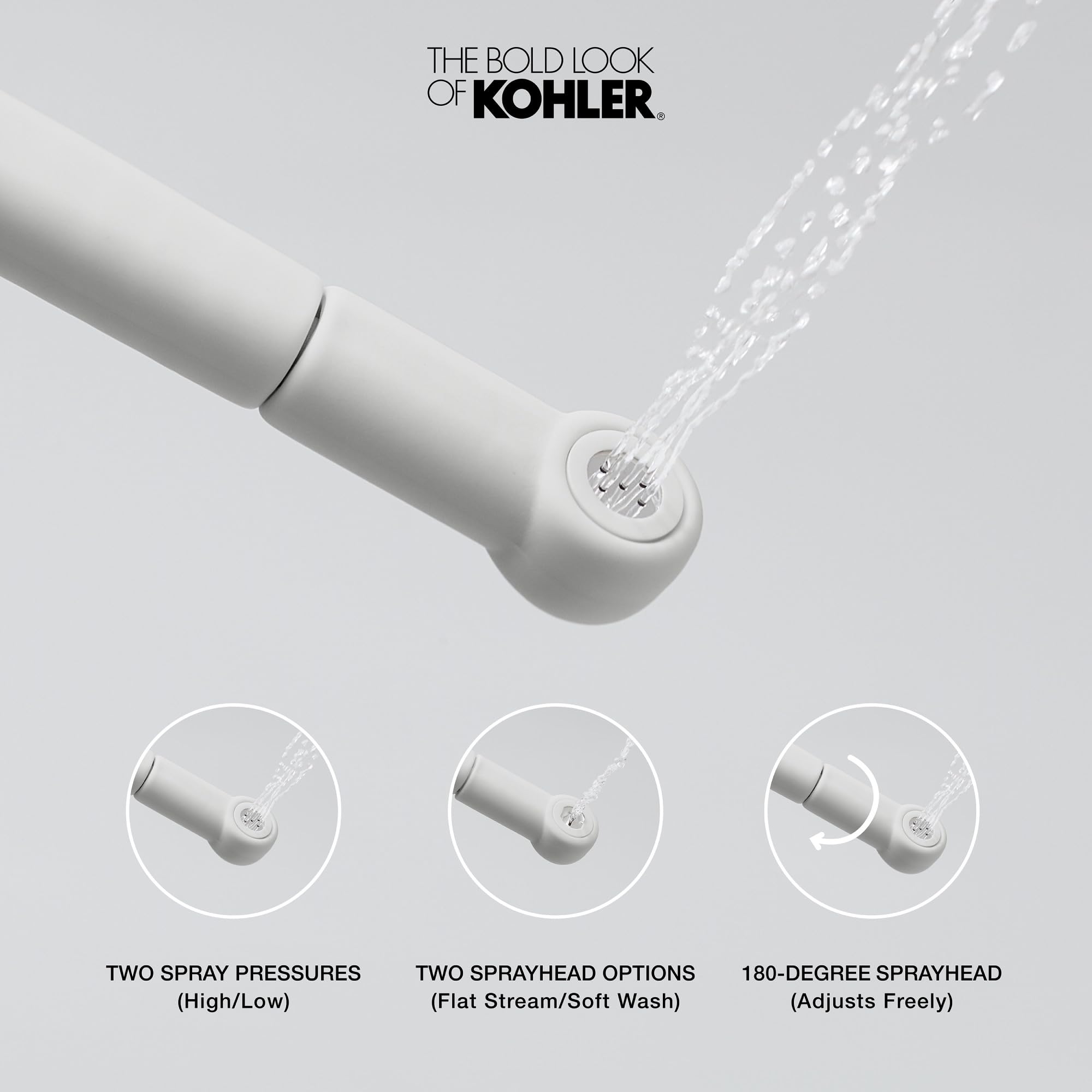 Kohler PureWash M050 Portable Bidet Sprayer, Honed Black, Travel Bidet, Compact Design for Easy Transport with Carrying Strap, Multi-setting Spray Functions, Holds Water for Up to One Minute