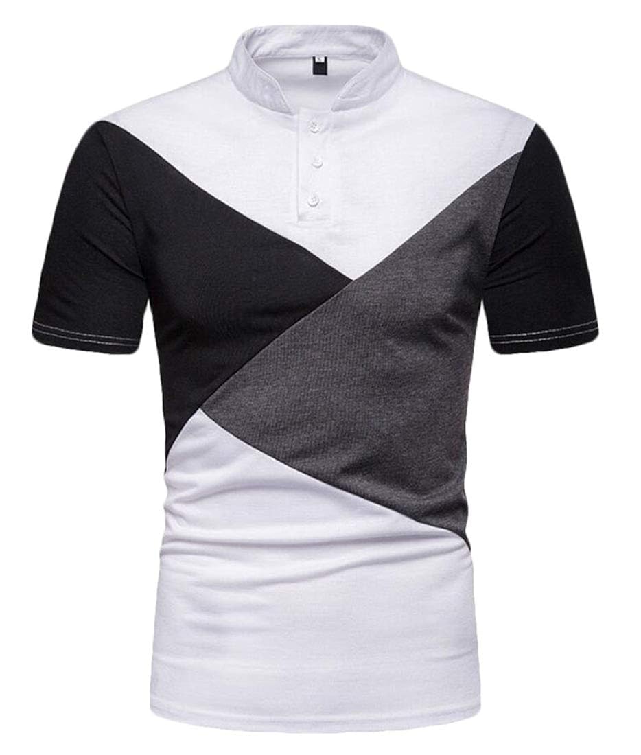 mens slim fit short sleeve henley