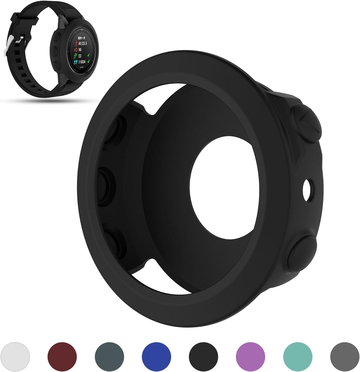 iFeeker Soft Silicone Sleeve Band Cover Protective Case Pouch for Garmin Fenix 5 Multisport GPS Watch