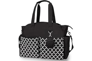 HATINXIA Baby Diaper Bag Tote, Large Travel Diaper Tote for Mom Dad, Nappy Changing Bag Mommy Bag