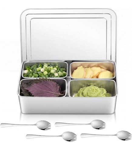 Amazon.com: TIKUSAN Stainless Steel Seasoning Container Yakumi Pan