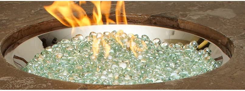 Amazon.com : Outdoor Great Room Round Crystal Fire Stainless Steel ...