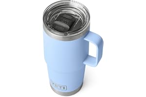 YETI Rambler 20 oz Travel Mug, Stainless Steel, Vacuum Insulated with Stronghold Lid, Big Sky Blue