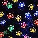 Ucharge Solar String Lights Flower 50 LED 23ft Multi-Color Waterproof Fairy Flower Garden Lights for Outdoor, Wedding, Patio, Lawn, Home, Party, Holiday
