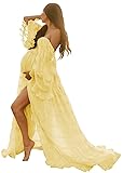Maternity Robe for Photoshoot Tulle Long Sleeve
