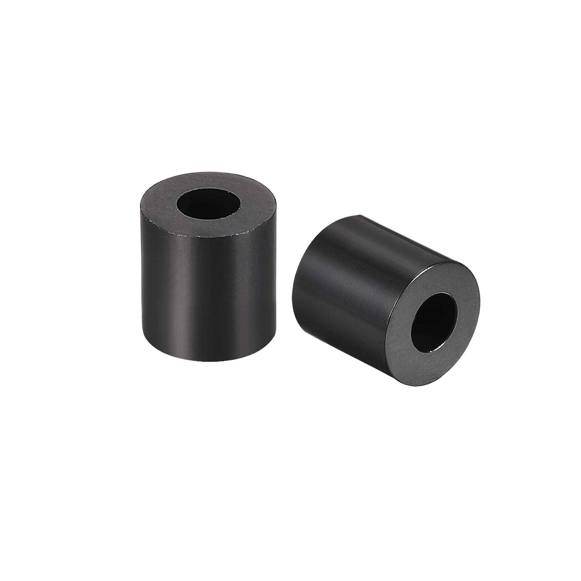 sourcing map Nylon Round Spacer Washer 3.2mm ID 7mm OD 6mm Height for M3 Screws Black 300Pcs