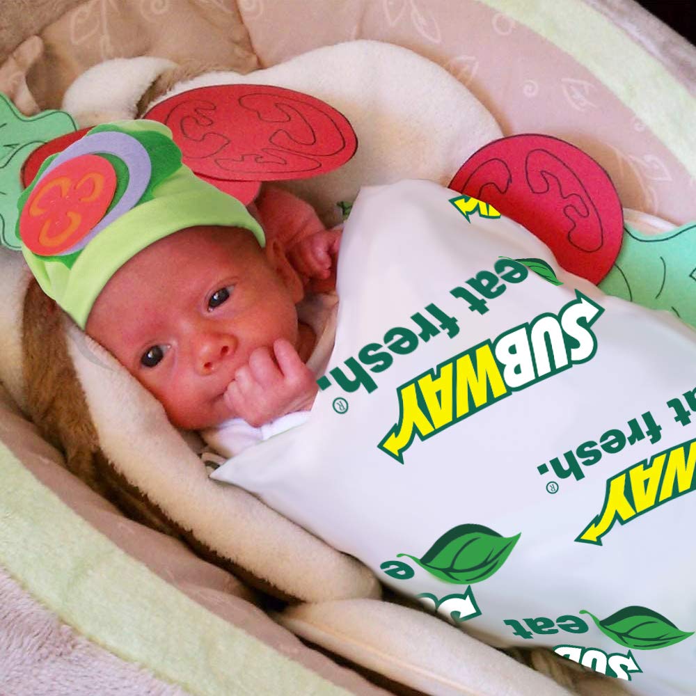Baby Halloween Costumes - Sandwich Blanket Costume w Hat - Photography Props for Newborn Pictures Infant Boy Girl 0-3 6-9 12-18 Months