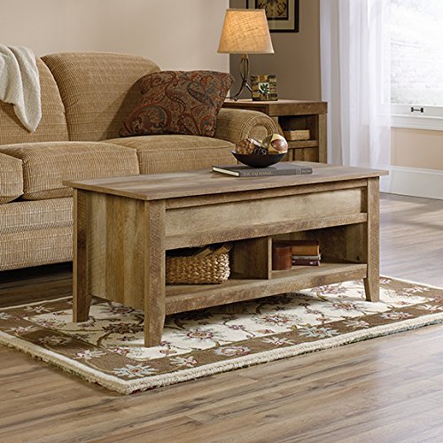 Sauder Dakota Pass Lift Top Coffee Table in Craftsman Oak