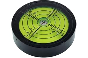 Metal Level Bubble Universal high-Precision Small Level Bubble Level, Circular Bubble Level Ruler Calibration (Black Green (M