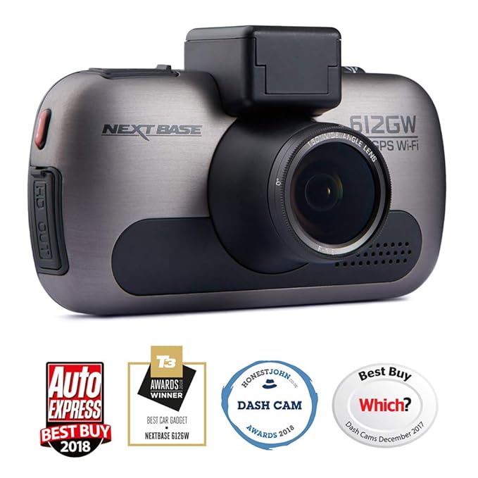 Nextbase 612GW – 4K UHD Dashcam Überwachungskamera & Auto-Kamera mit GPS, DVR, WDR, WiFi, HDR, Polfilter & erweiterter Nachts