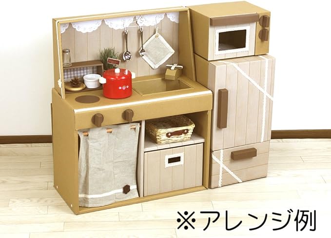 Amazon Co Jp おままごとダンボール 冷蔵庫 レンジ ホーム キッチン