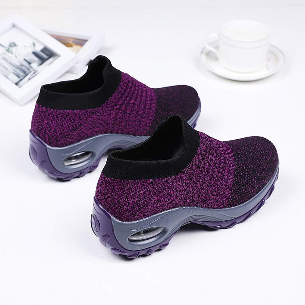 | Women's Walking Shoes Sock Sneakers - Mesh Slip On Air Cushion Lady Girls Modern Jazz Dance Easy Shoes Platform Loafers | Walking