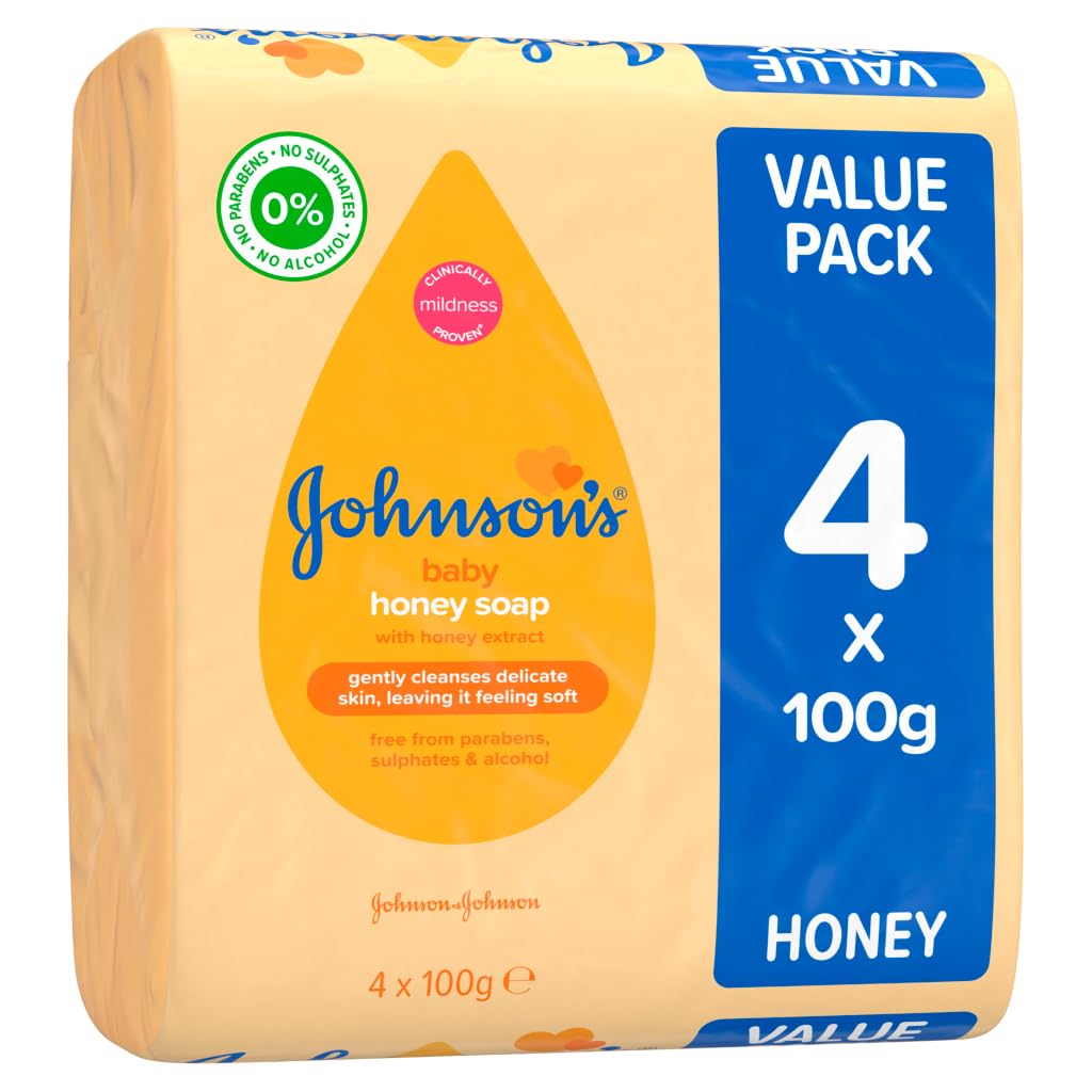 Johnson's Baby Soap with Honey, 100 g, Pack of 4