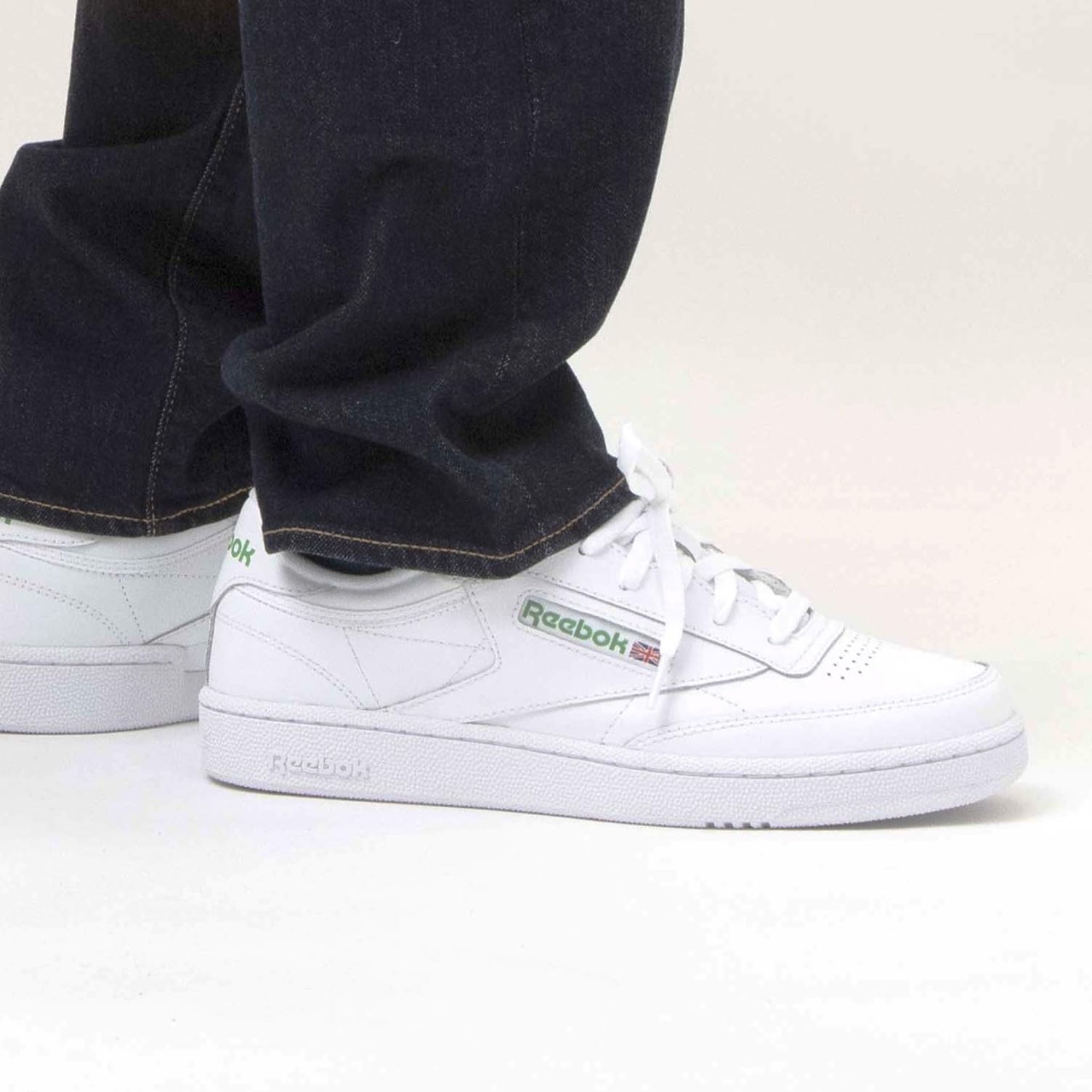 Reebok Herren Club 85 Fitnessschuhe, Int White Green, 44.5 EU 2